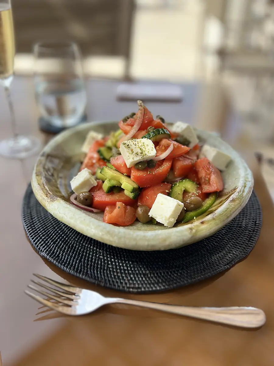 Greek Sallad at Amanzoe