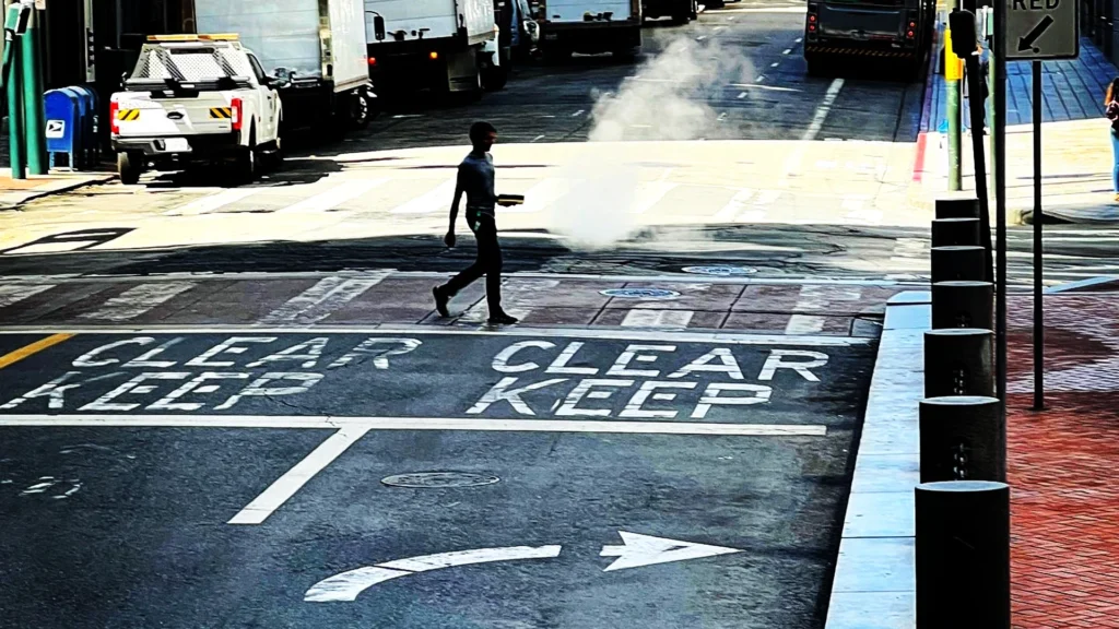 Walking man in San Francisco.