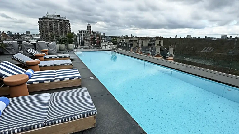 Roof top pool at The Berkeley in London.