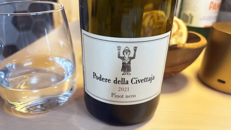 Podere della Civettaja Pinot Nero 2021 served at Restaurant Boutique Emilia in Copenhagen