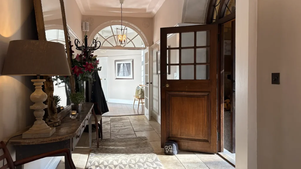 Entrrence hall at Foxhill Manor in Cotswold