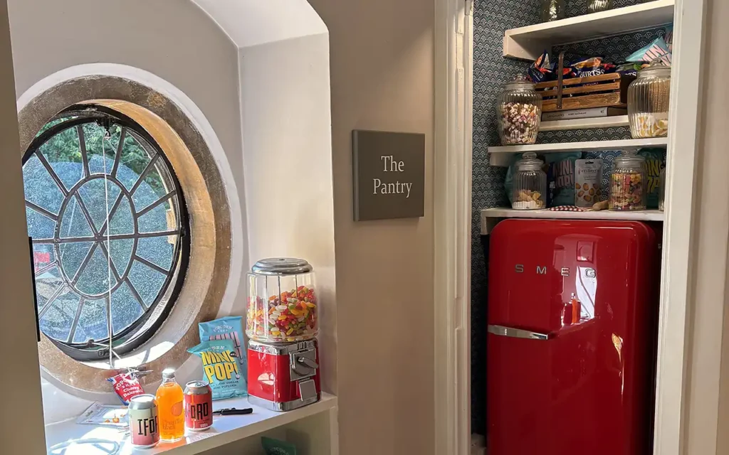Pantry at Foxhill Manor with snacks and treats for guests